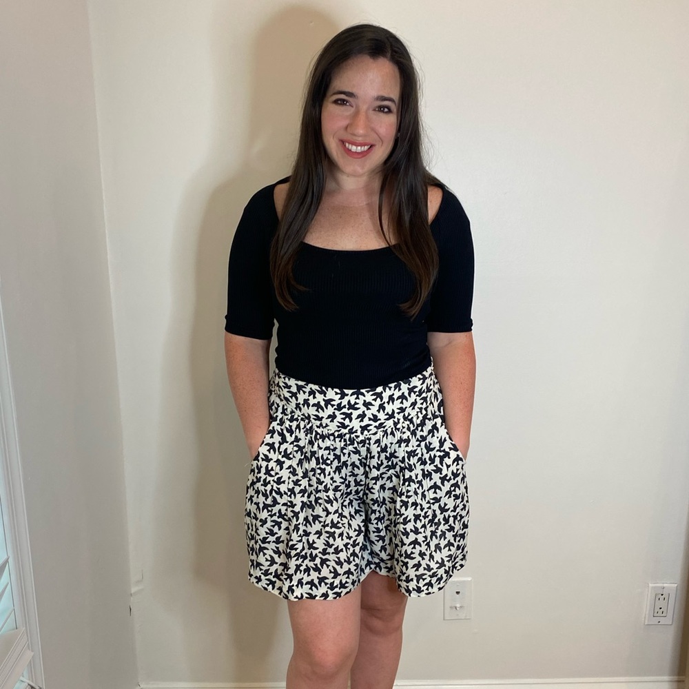 Black and Ivory Anthro Shorts